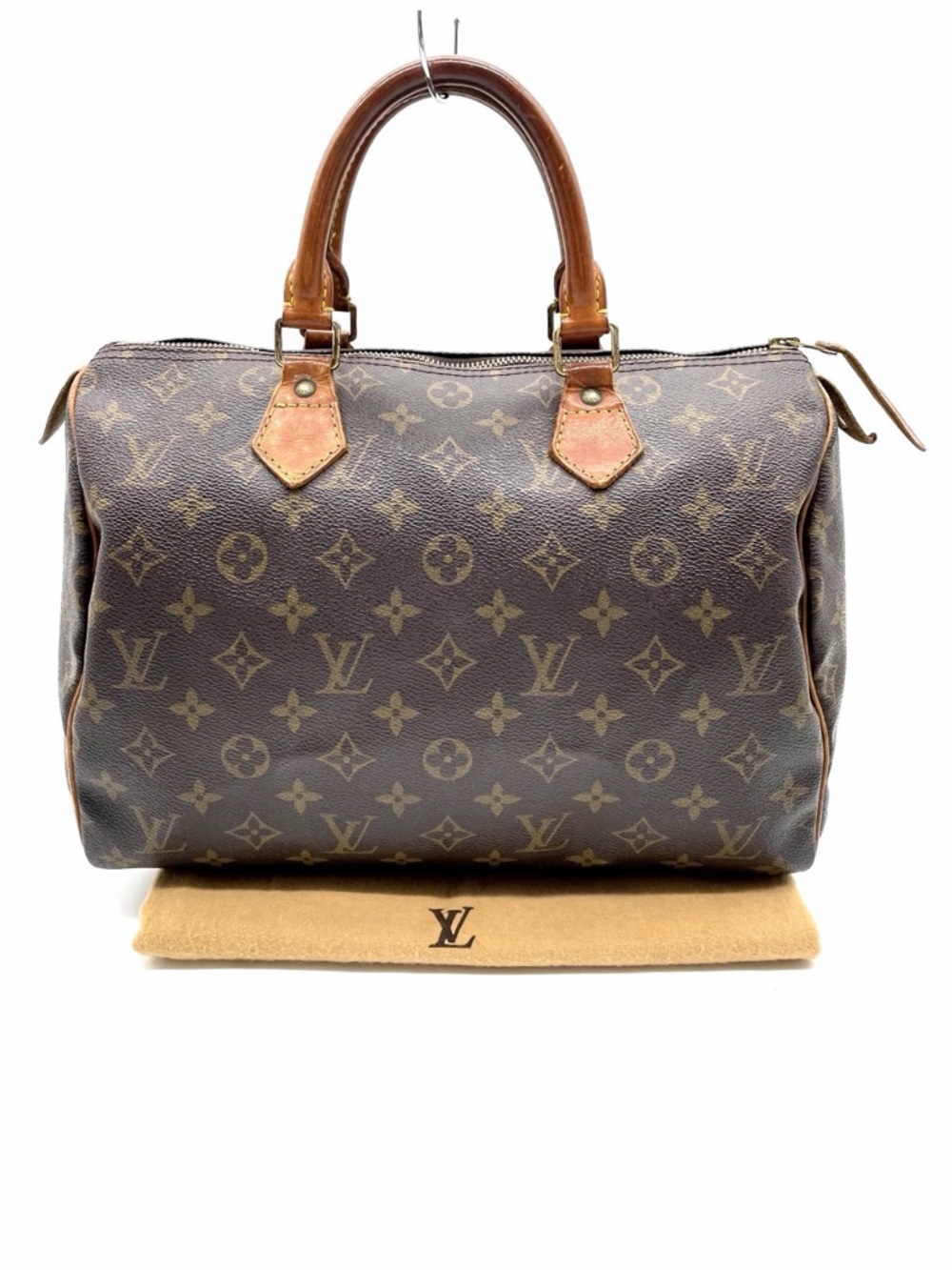 Auth Louis Vuitton Monogram Speedy 30 Brown Canvas Handbag W/ Dustbag